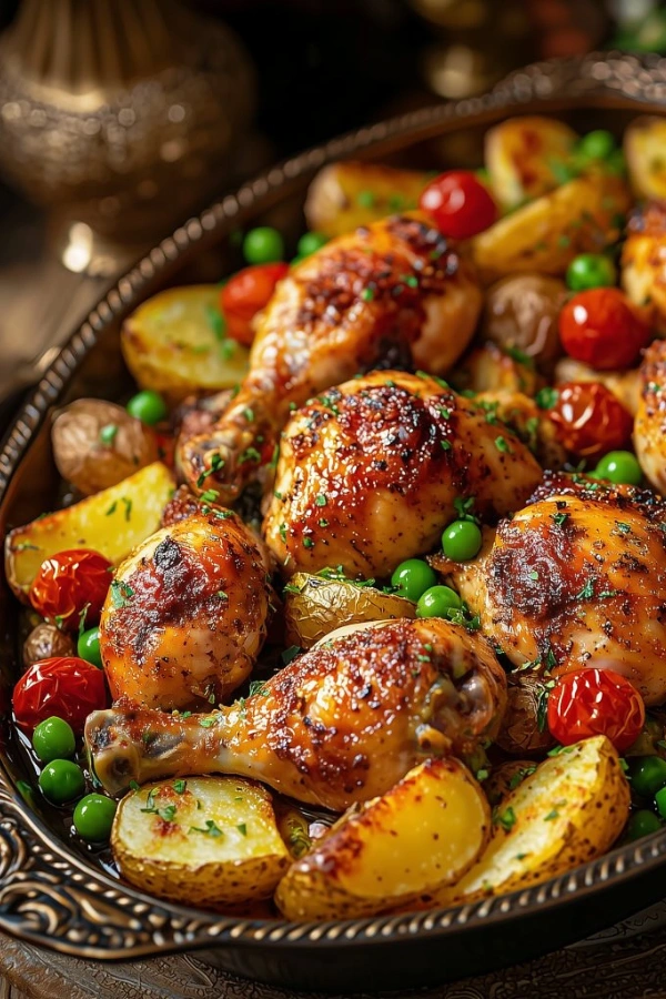 Crockpot Garlic Parmesan Chicken and Potatoes
