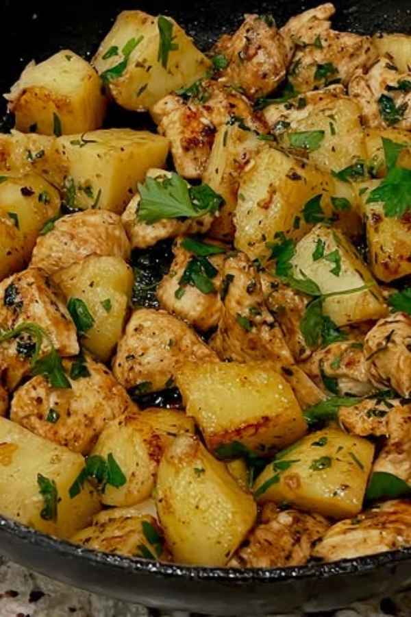 Crockpot Garlic Parmesan Chicken Potatoes