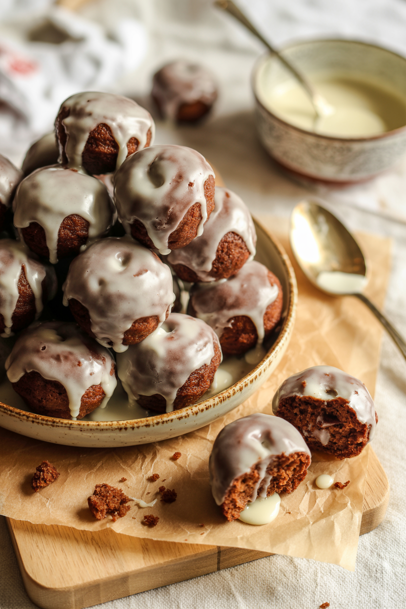 Glazed Chocolate Donut Holes