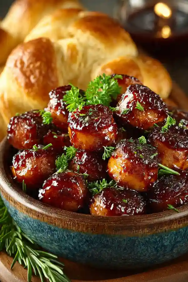 BBQ Little Smokies with Crescent Rolls