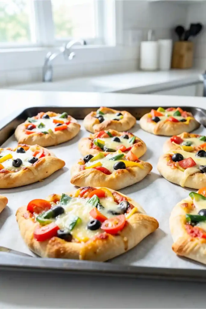 Mini Veggie Pizza on Crescent Dough