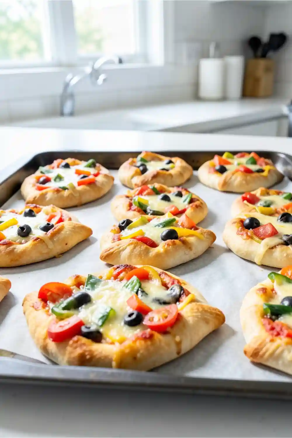 Mini Veggie Pizza on Crescent Dough