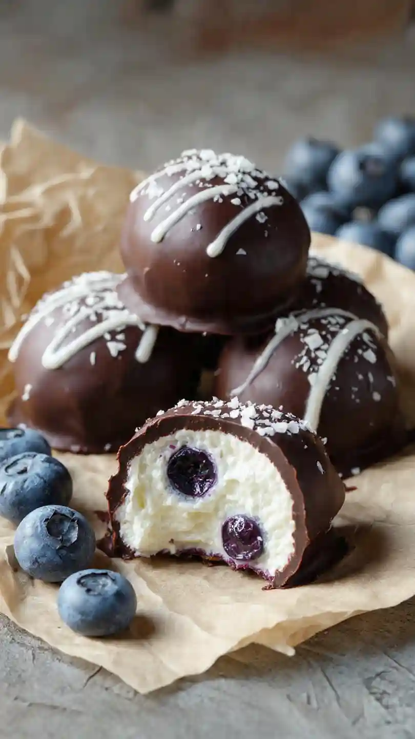Blueberry Cheesecake Protein Energy Balls 