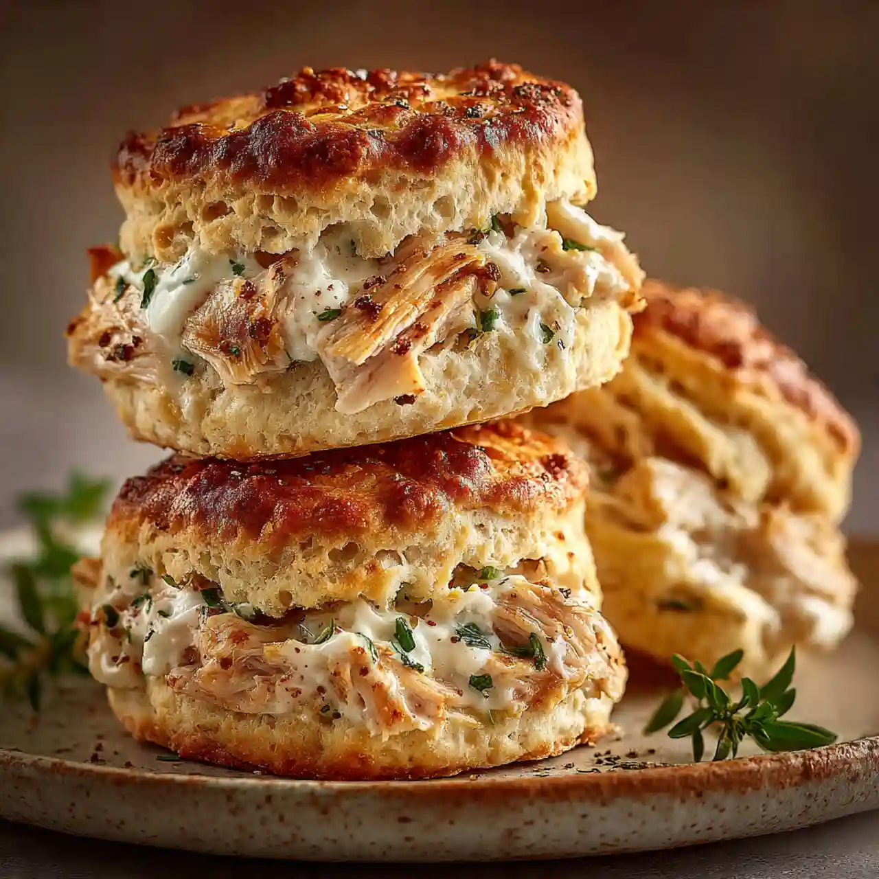Chicken Stuffed Biscuit