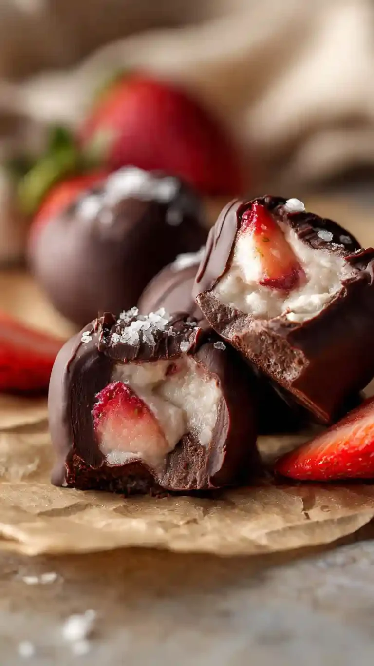 Chocolate Strawberry Frozen Yogurt Bites 