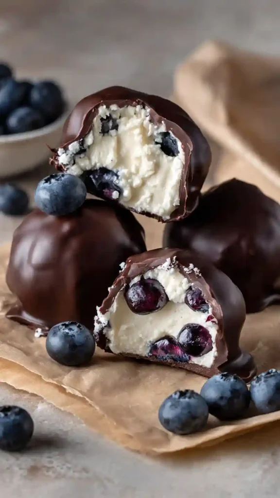 Frozen Blueberry Yogurt Clusters