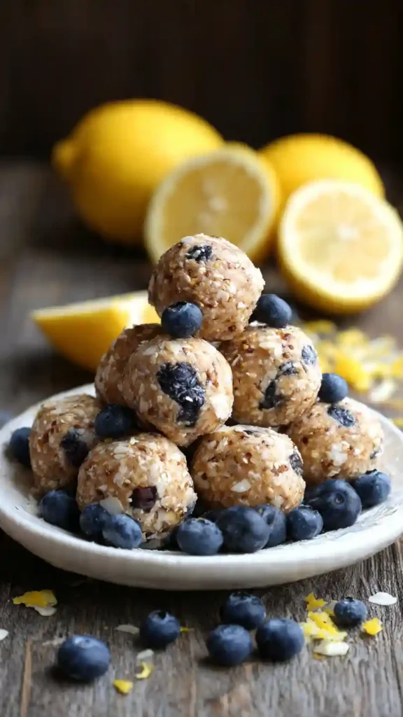 Lemon Blueberry Protein Bites
