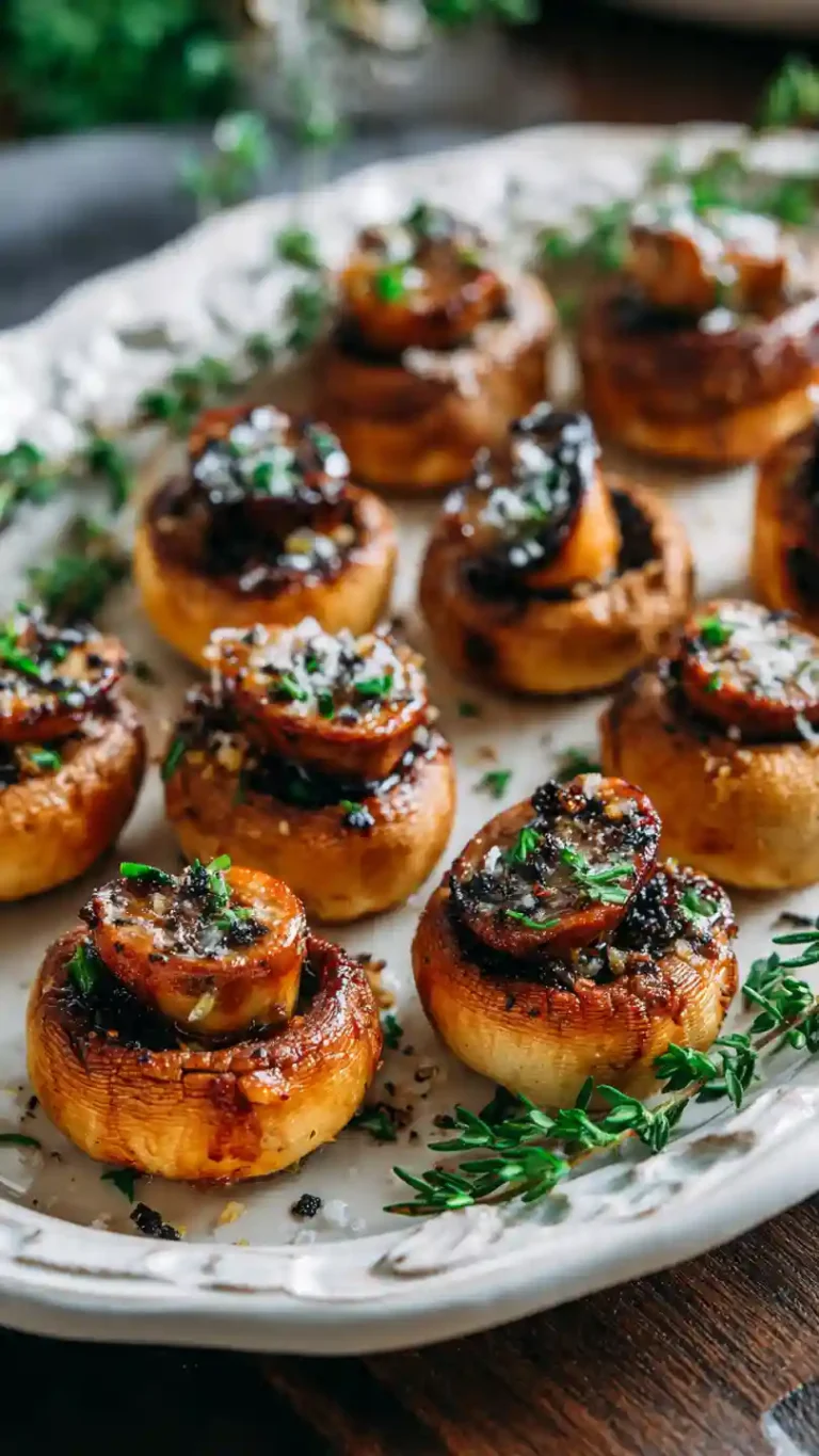 Roasted Mushroom Garlic Bites