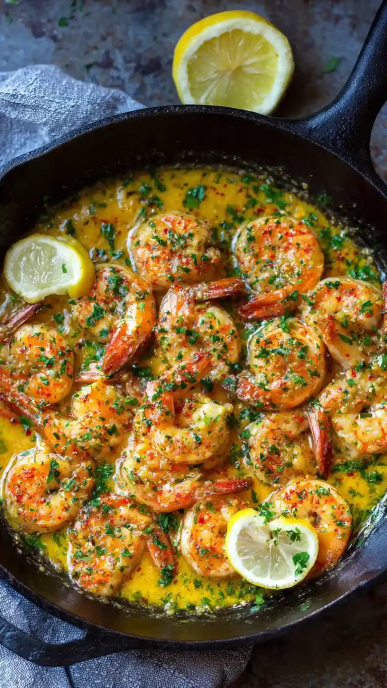 Lemon Butter Shrimp Skillet