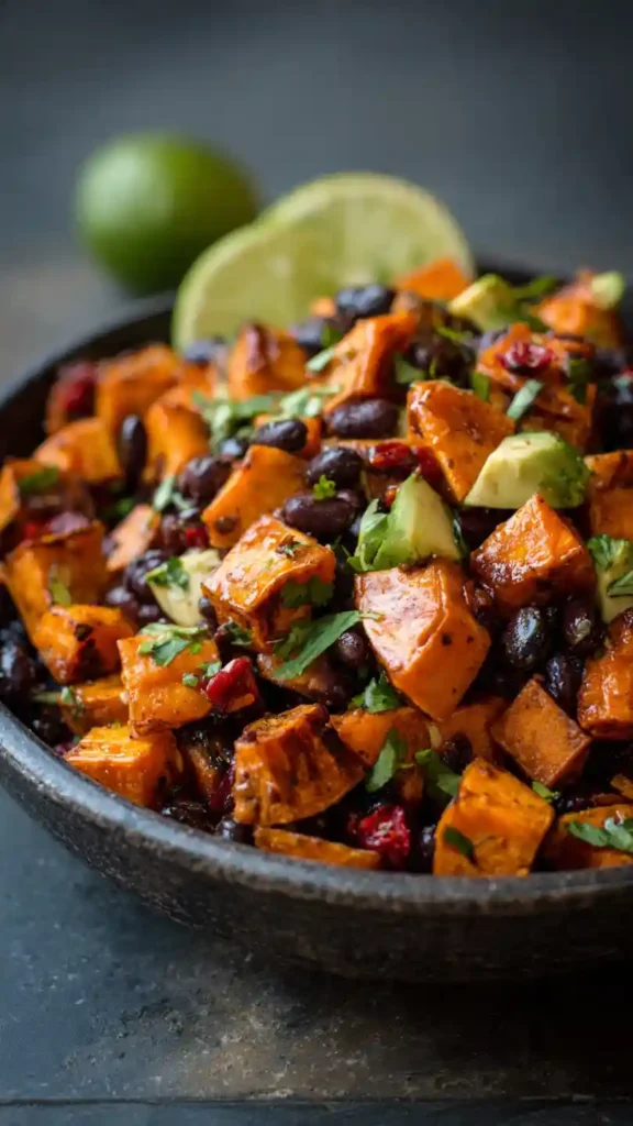 Roasted Sweet Potato Black Bean Salad