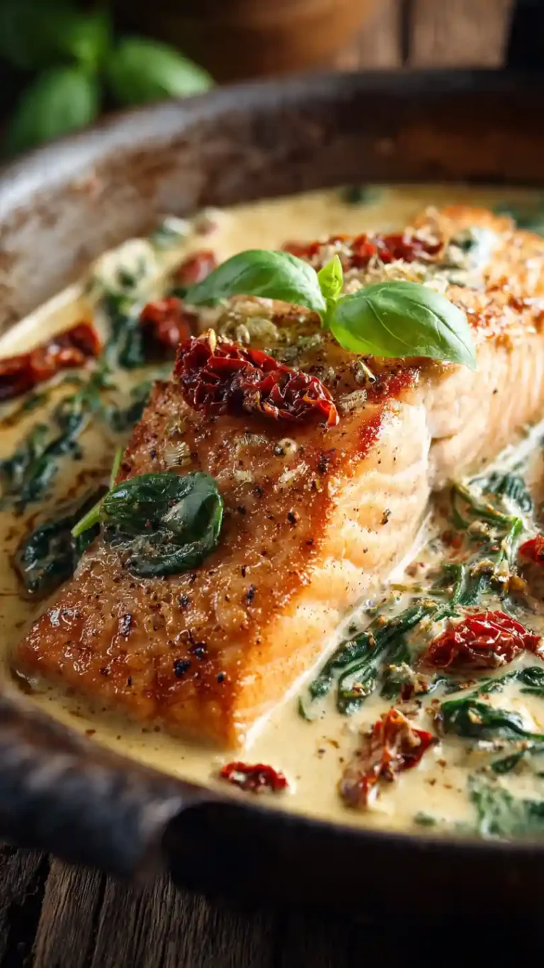 Creamy Tuscan Salmon (Rich & Easy One-Pan Dinner)