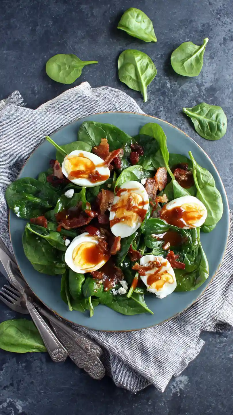 spinach-salad-with-warm-bacon-dressing