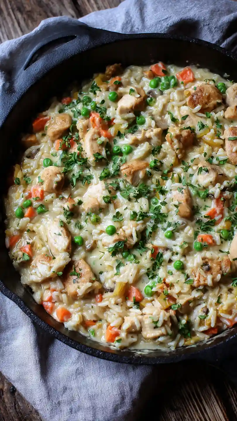 Creamy Chicken & Rice Skillet