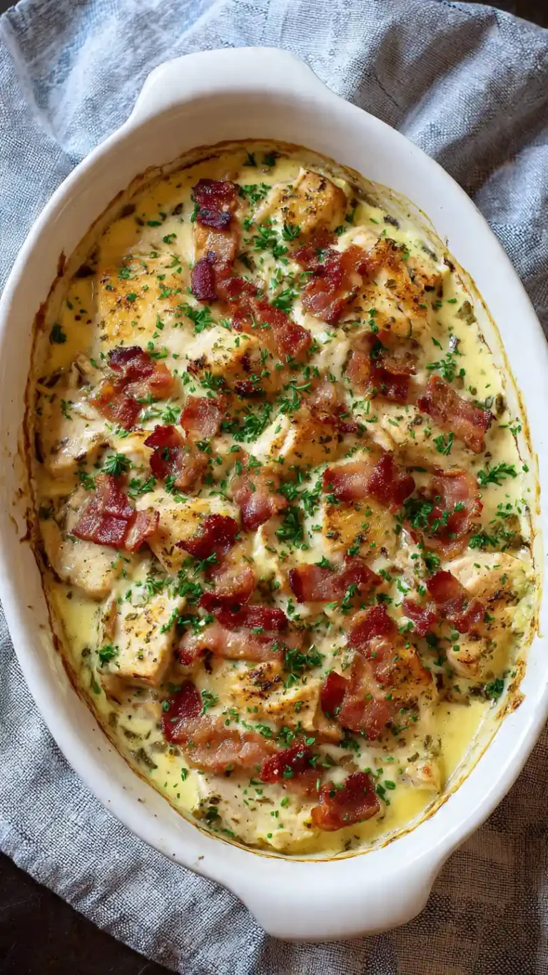 Keto Chicken Bacon Ranch Casserole 