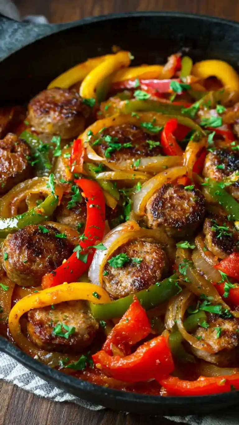 Keto Sausage and Peppers Skillet
