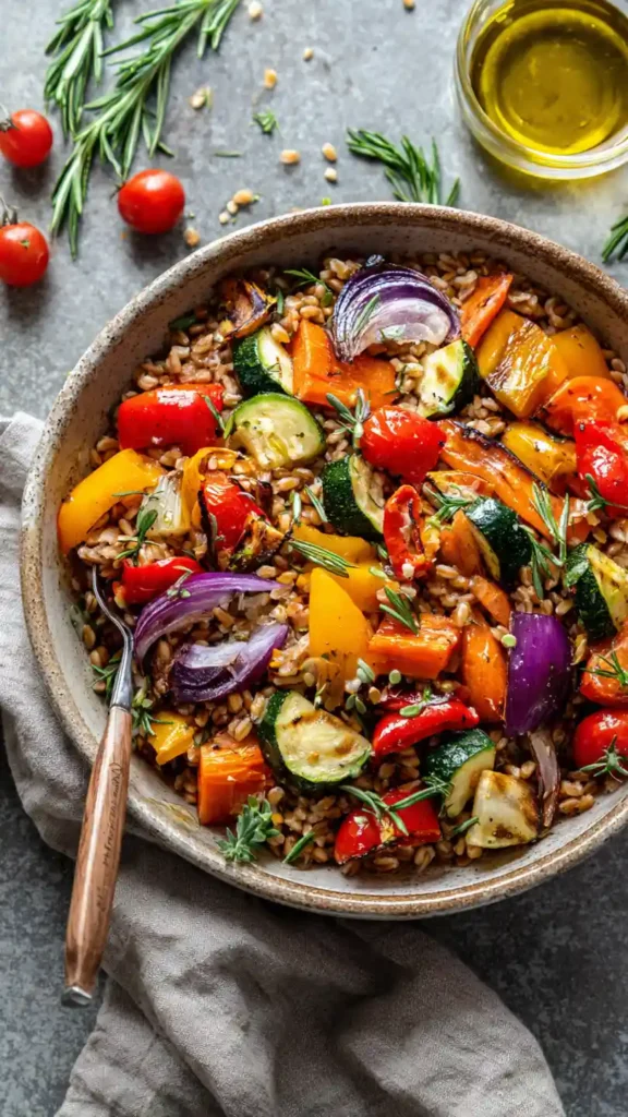 farro roasted vegetable salad
