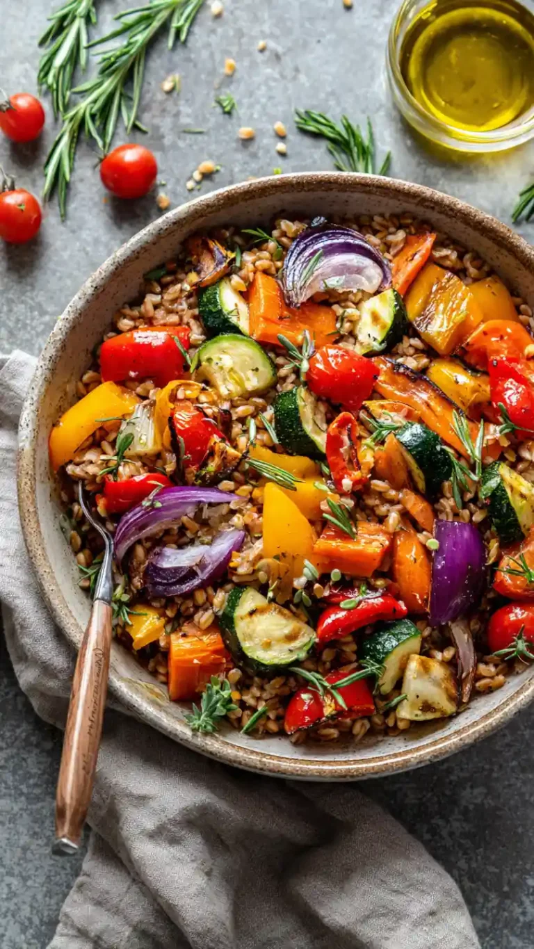 farro roasted vegetable salad