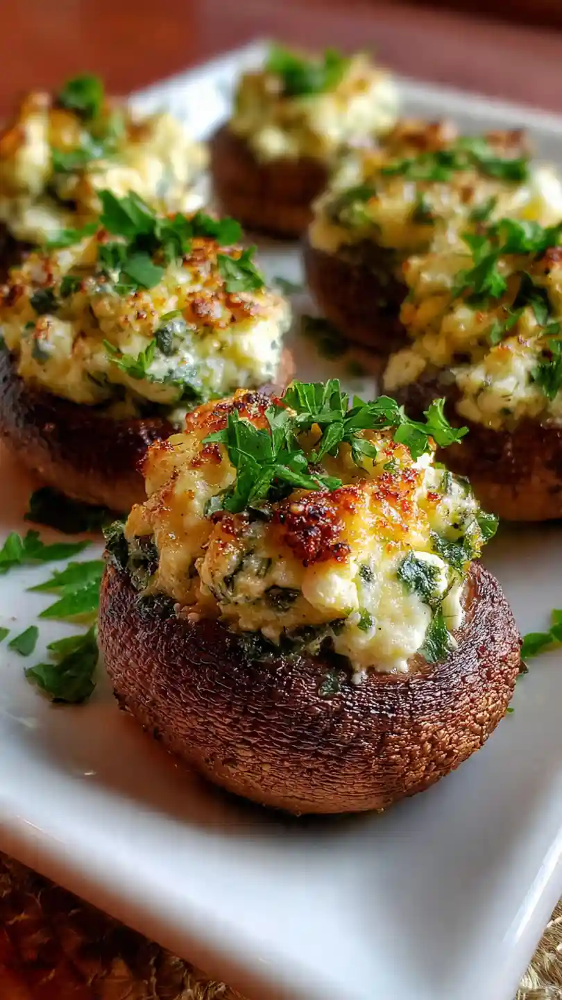 keto-stuffed-mushrooms-cheese-herbs