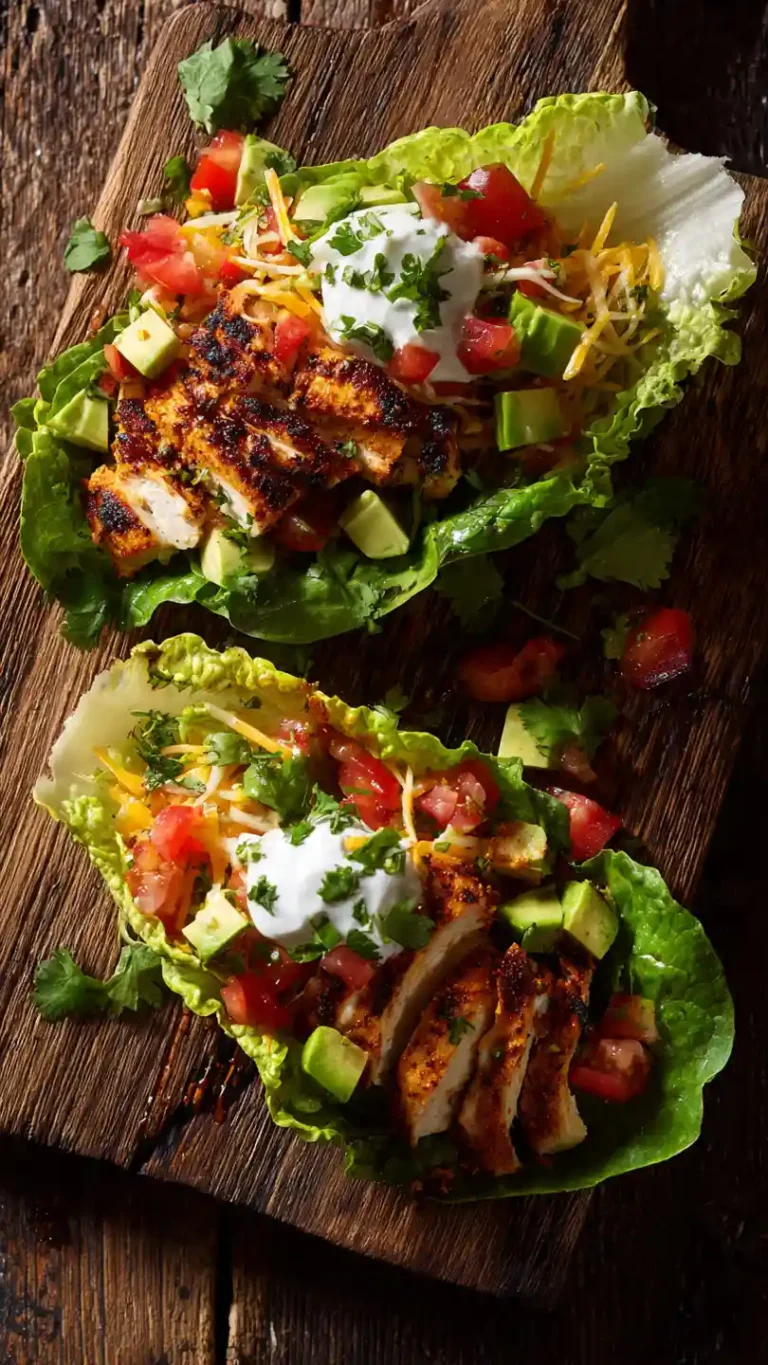 Keto Chicken Taco Lettuce Wraps