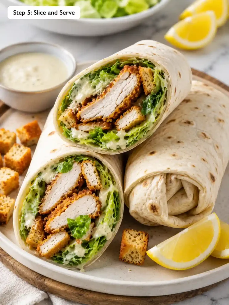 Crispy Chicken Caesar Wraps